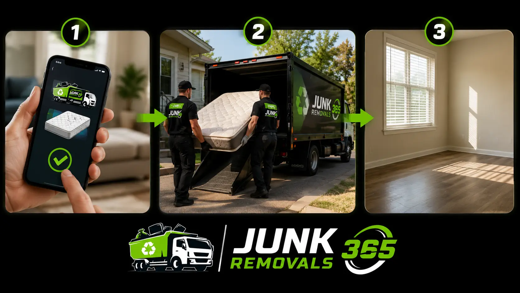 Completed mattress removal after a moving cleanout in the United States