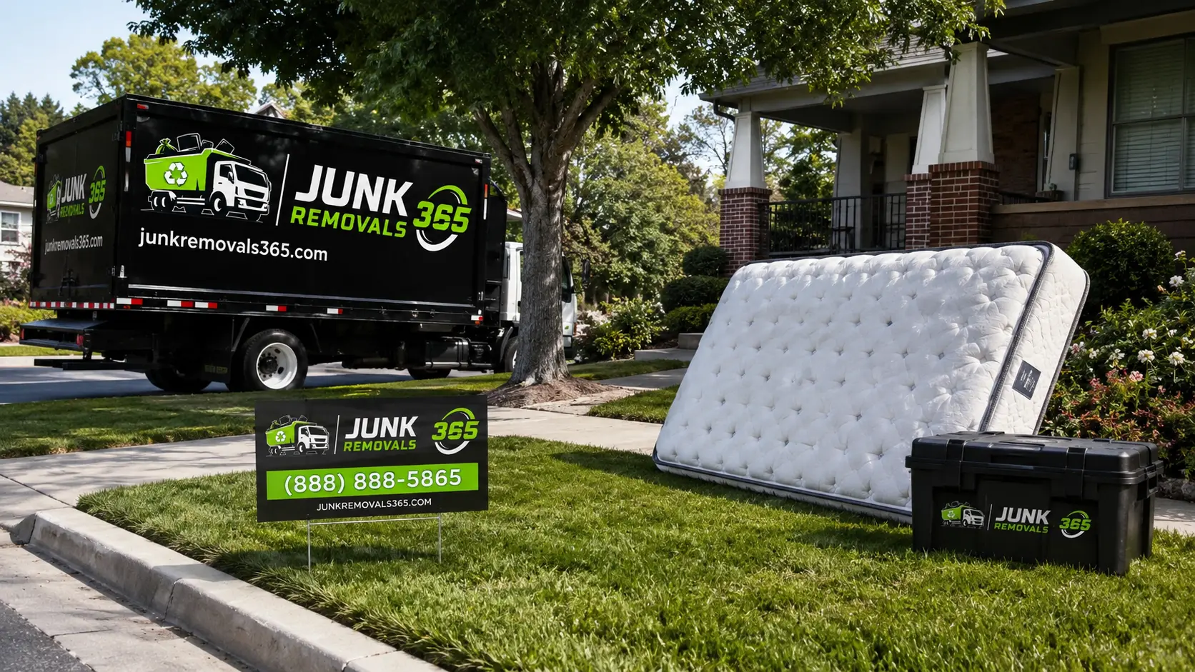 Mattress removal during a home cleanout across the United States