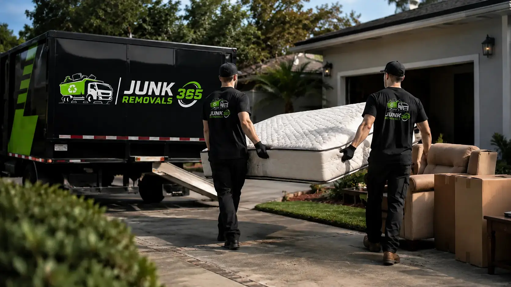 Mattress pickup services during a moving cleanout in the United States