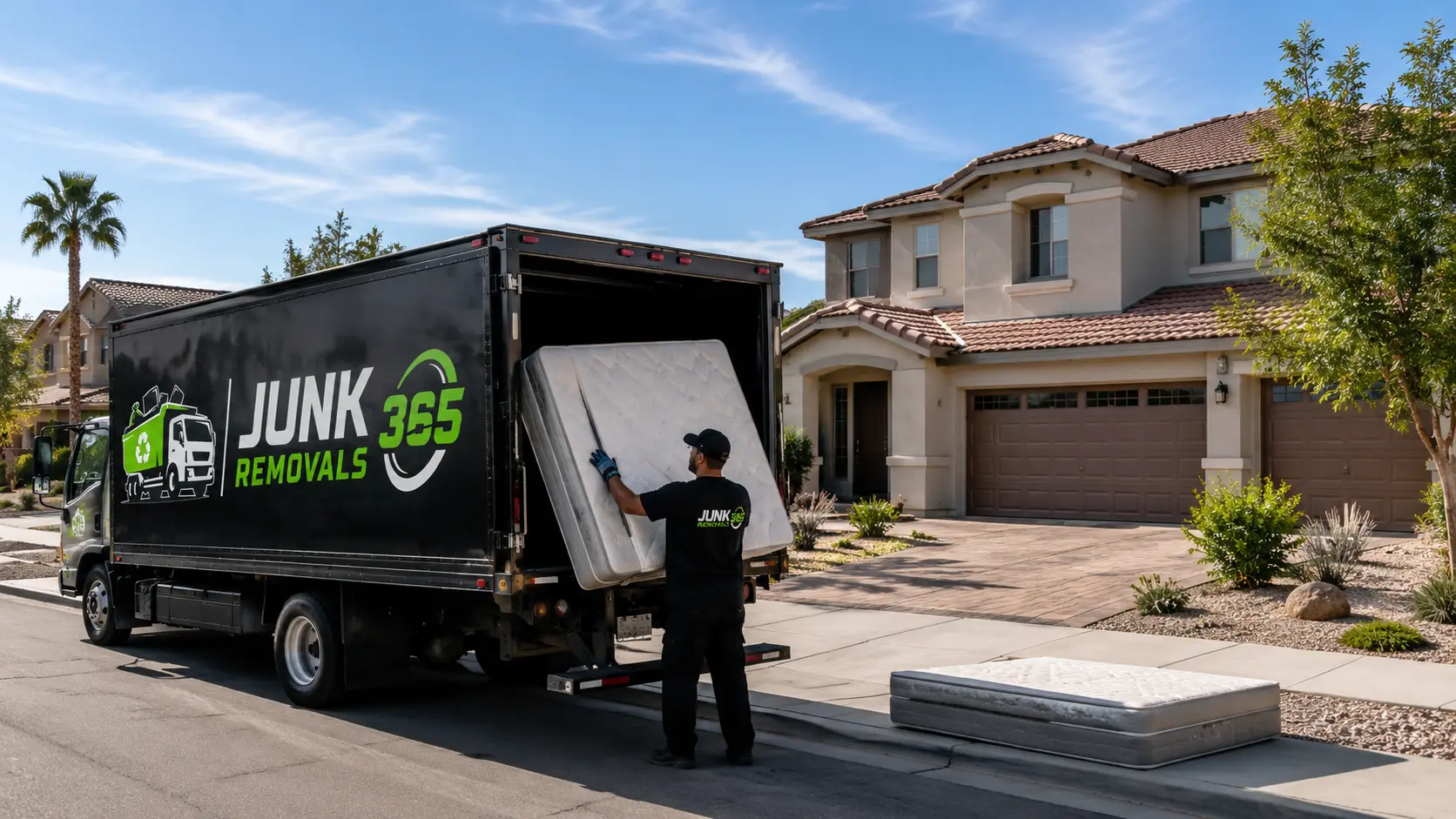 Prepared mattress removal from a rental property cleanout in the United States