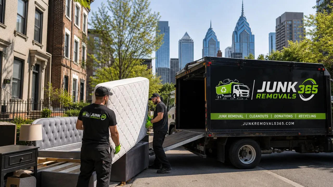 Mattress pickup services during a bedroom cleanout in the national service area