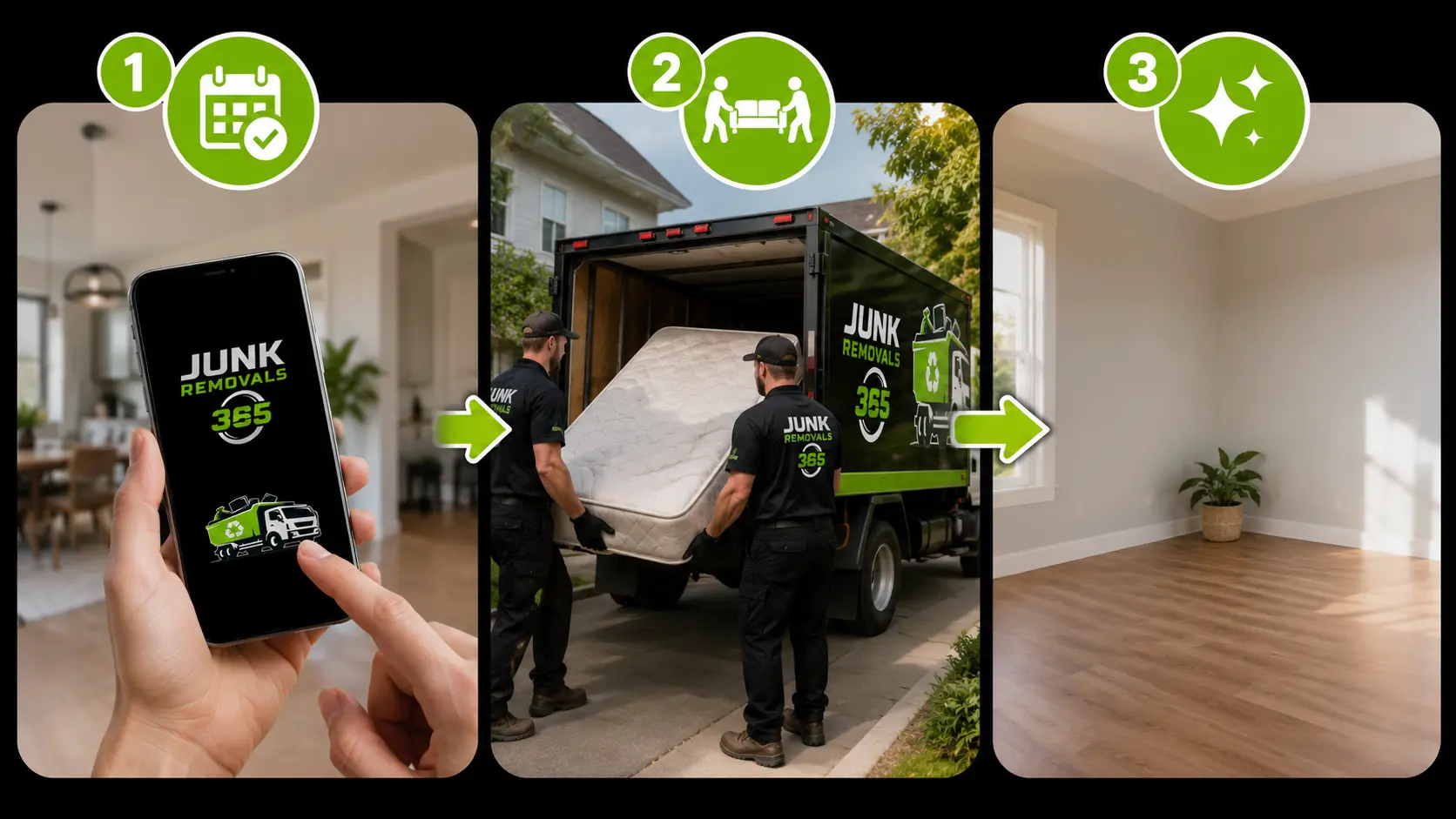 Mattress removal and cleanup after moving from a home in the national service area