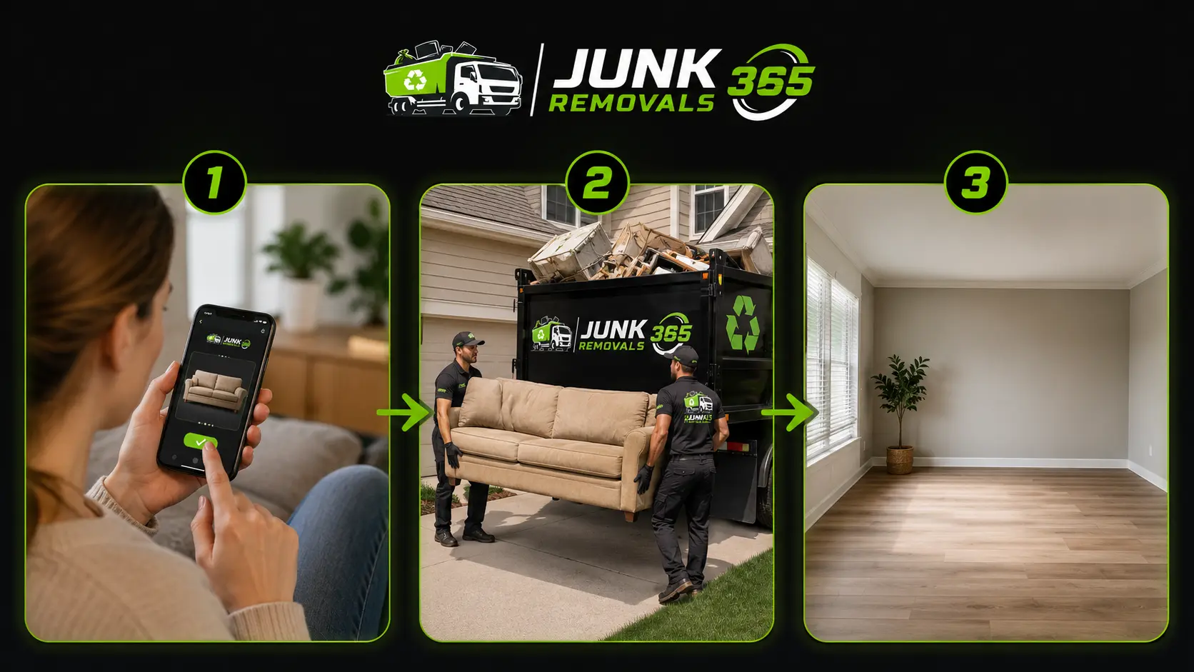 Old couch removal after a moving cleanout in the United States