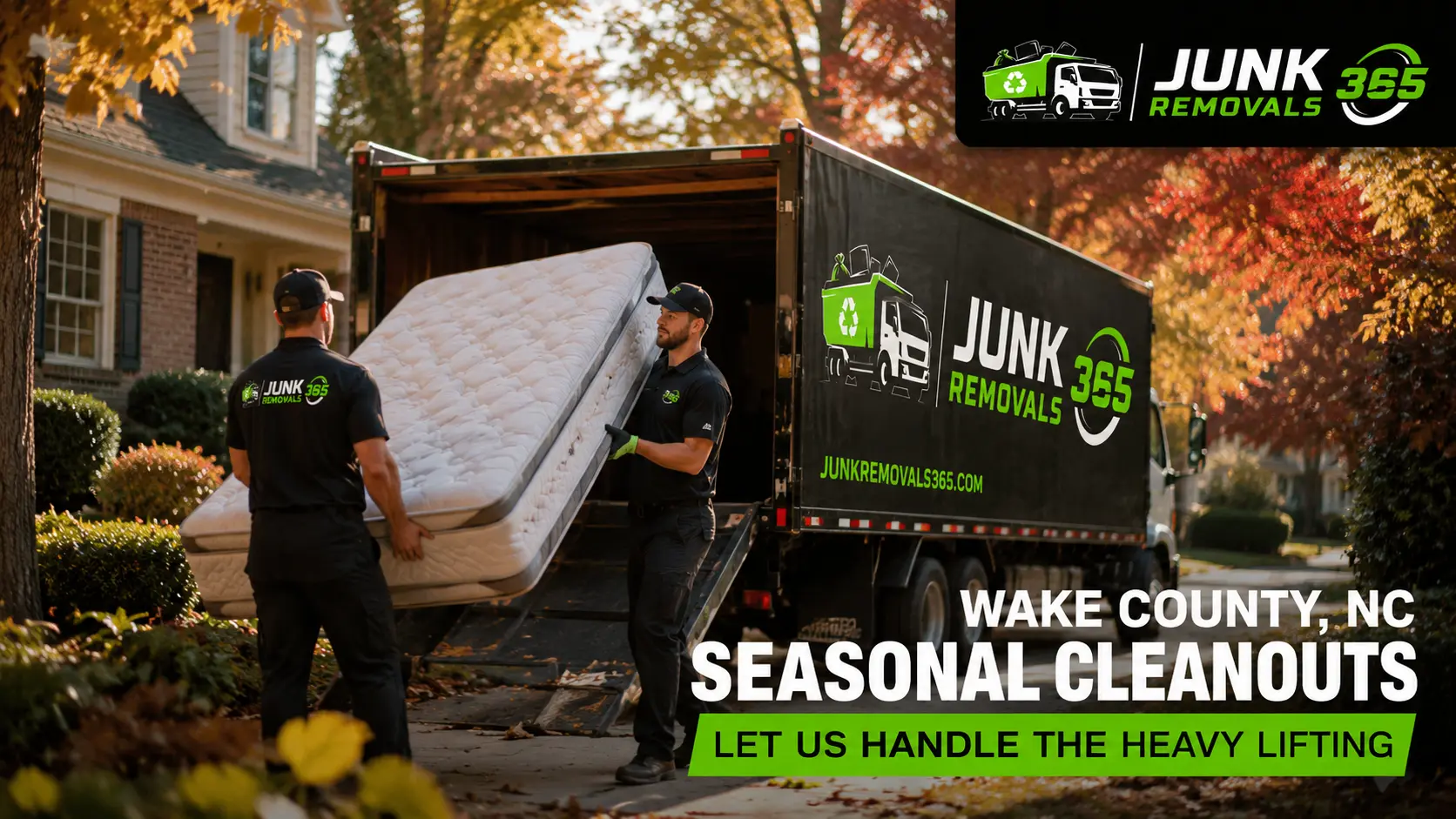 Mattress removal during a Wake County North Carolina bedroom cleanout