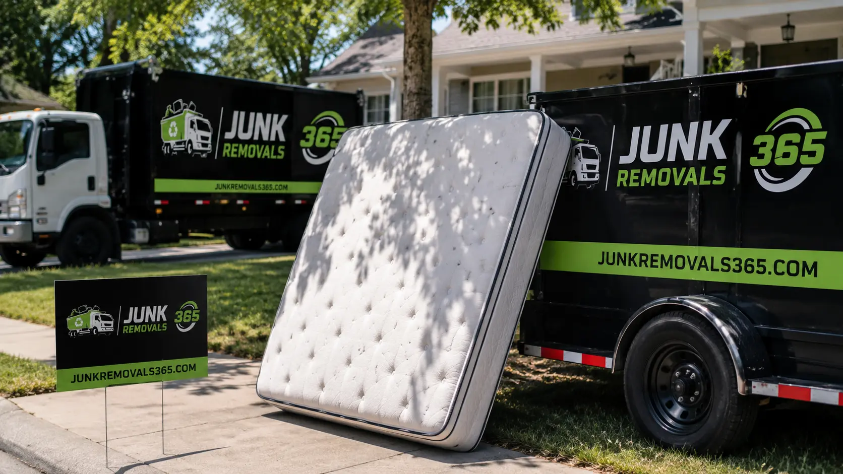 Mattress removal during bedroom cleanout in Atlanta Georgia