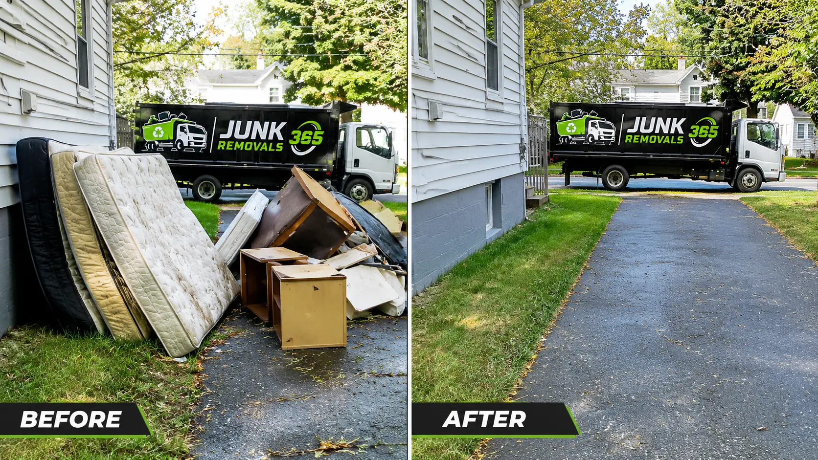 Junk mattress removal from a rental property cleanout in the United States