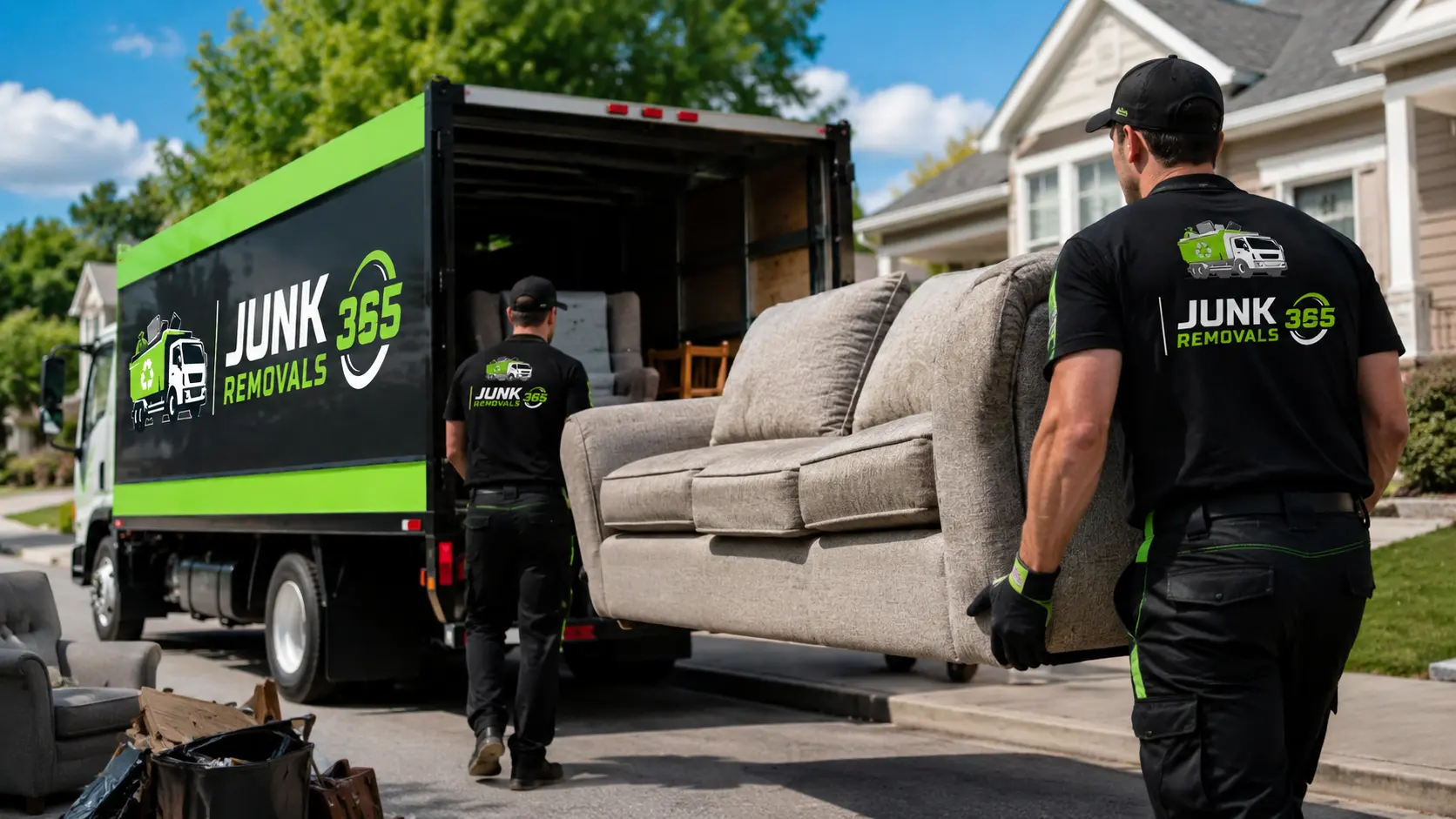 Couch disposal and furniture pickup from a residential cleanout in the United States