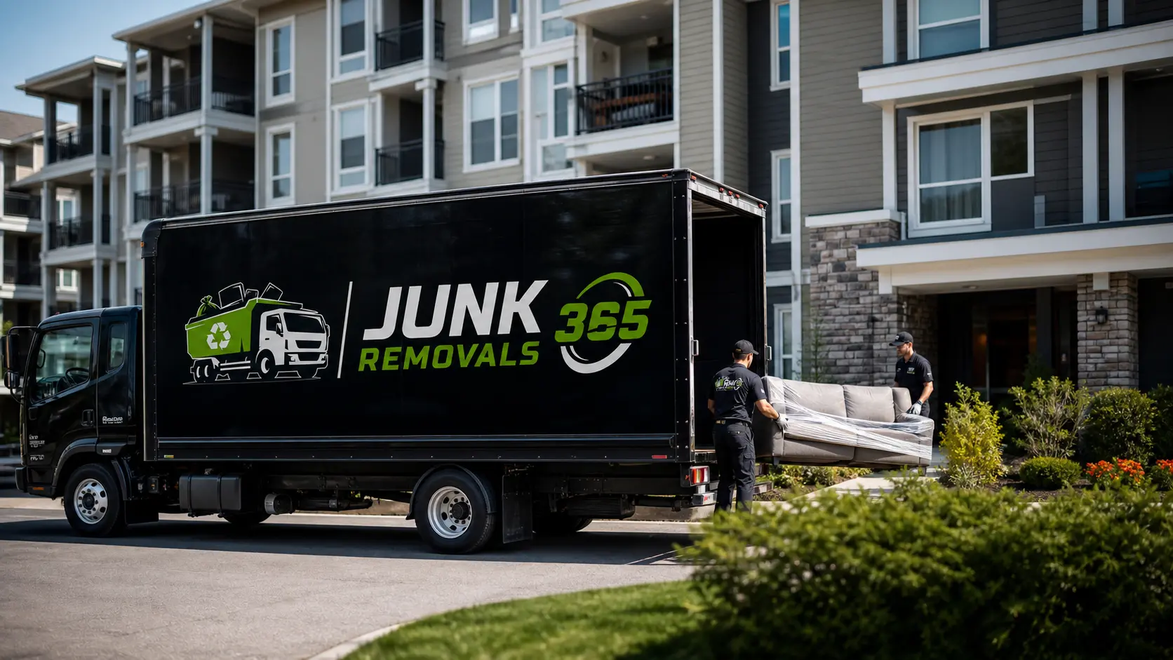 Preparing a sofa for couch removal from an apartment in the United States