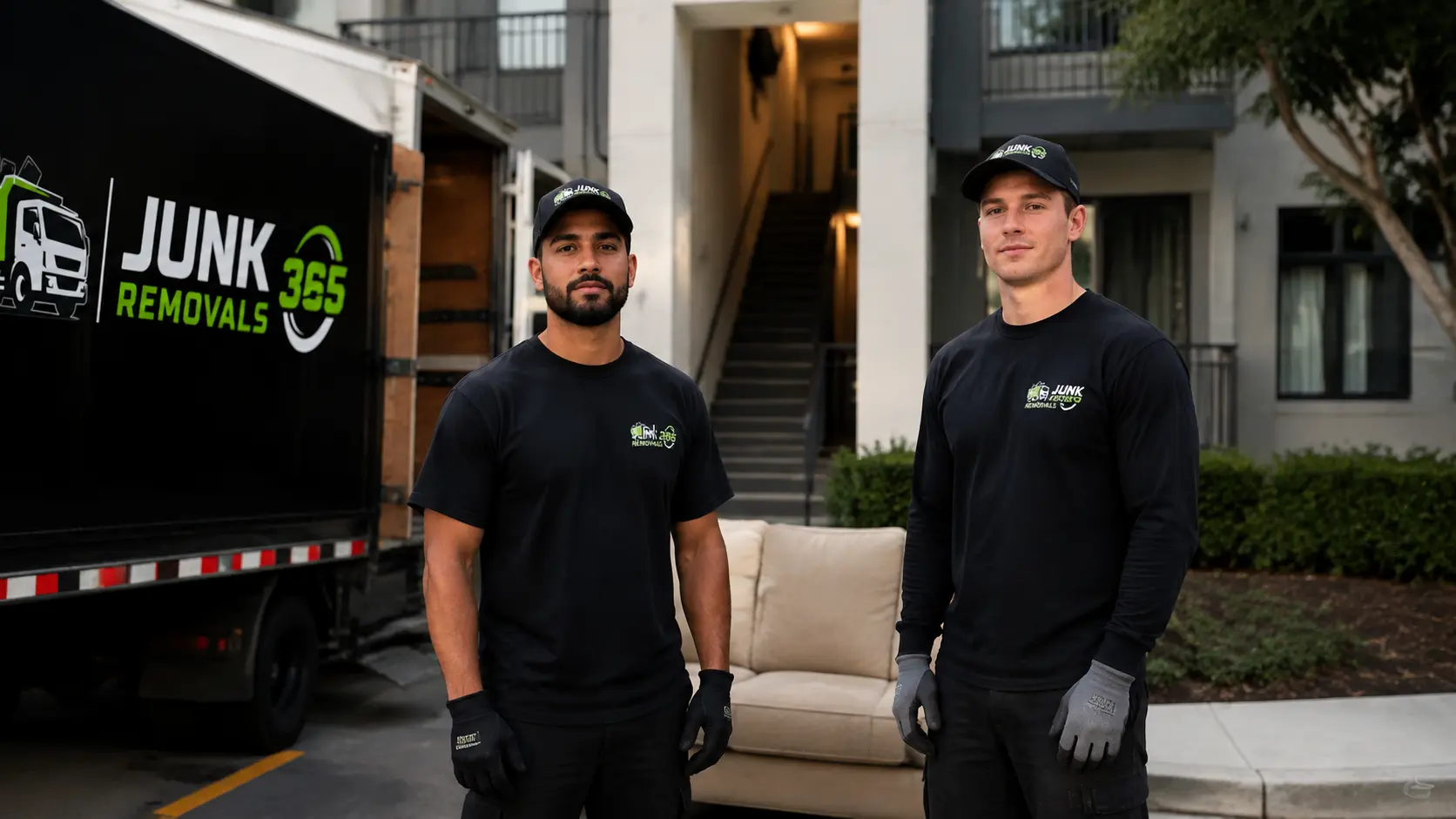 Couch removal service helping with apartment furniture disposal in the United States