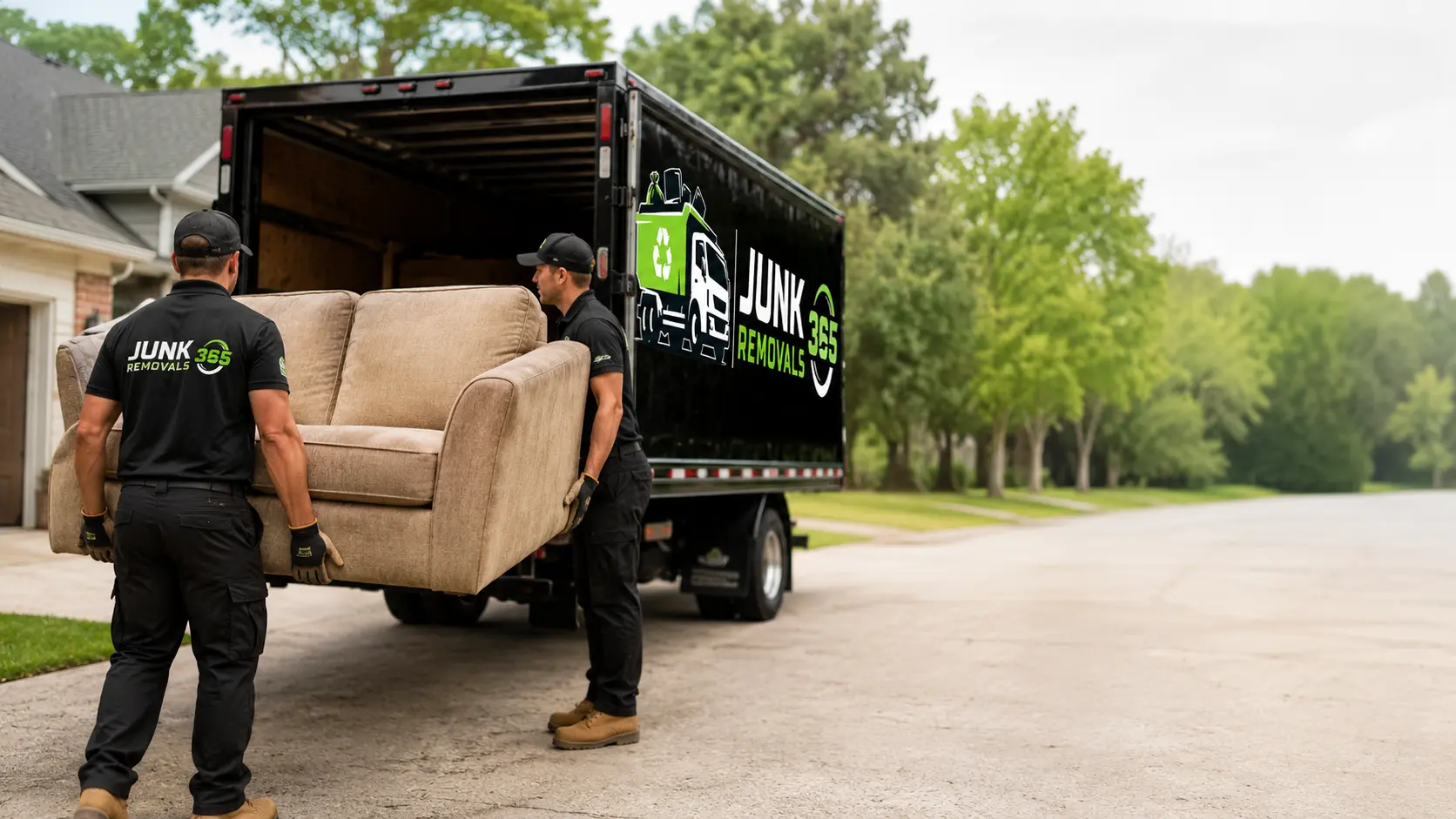 Couch removal planning for a home cleanout in the United States